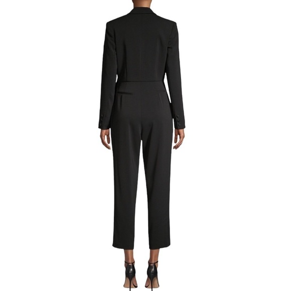 Jay Godfrey Conway Cropped Tuxedo One Piece Jumpsuit - Picture 3 of 11